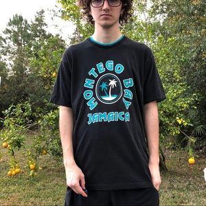Montego Bay Jamaica black and blue  90s vintage